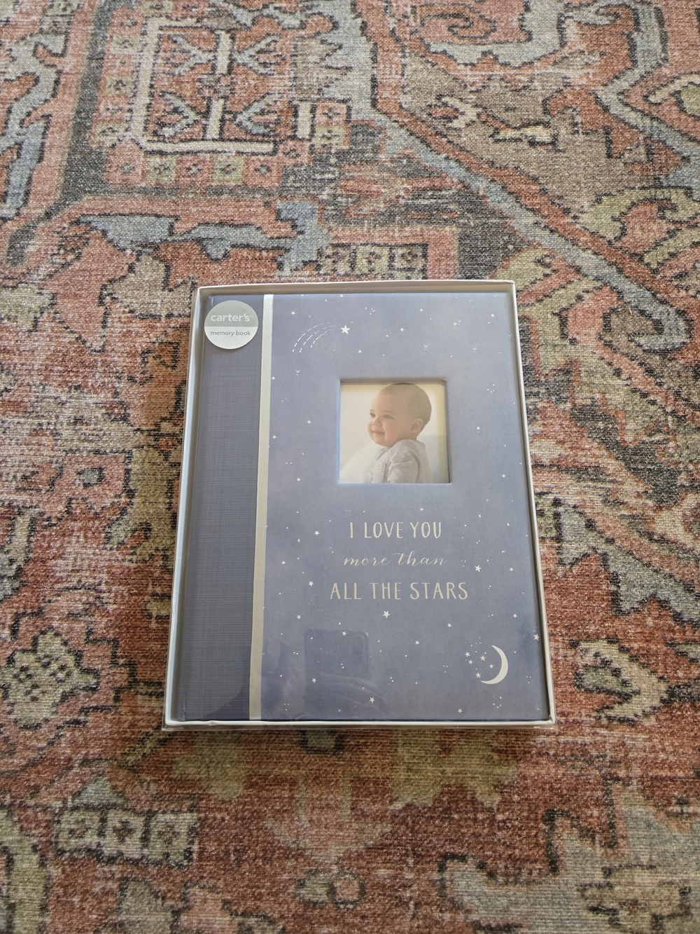 Carter's Blue and Gold Baby Memory Book